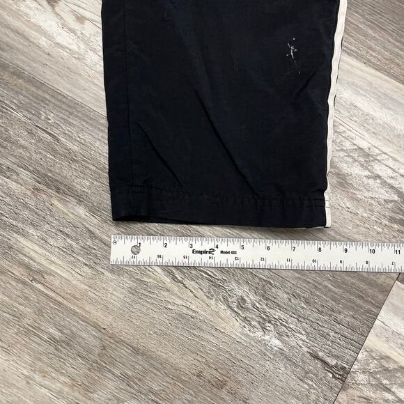 Vintage‎ y2k Adidas Black White Mens M Side Stripe Track Windbreaker Pants Lined - Picture 8 of 9